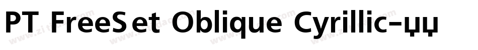 PT FreeSet Oblique Cyrillic字体转换